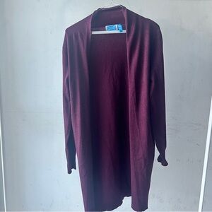 Survival Long Burgundy Cardigan